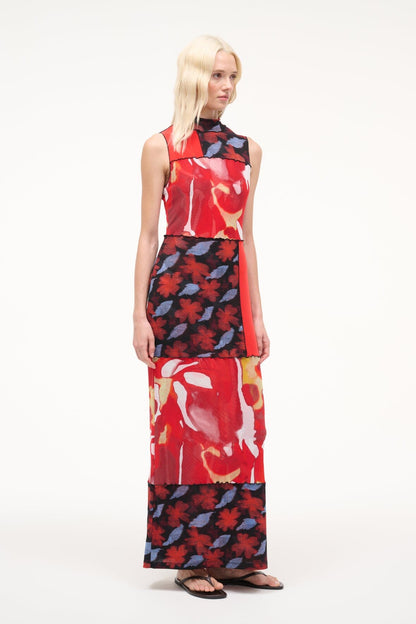 STAUD | Ruby Dress Red Zone Multi
