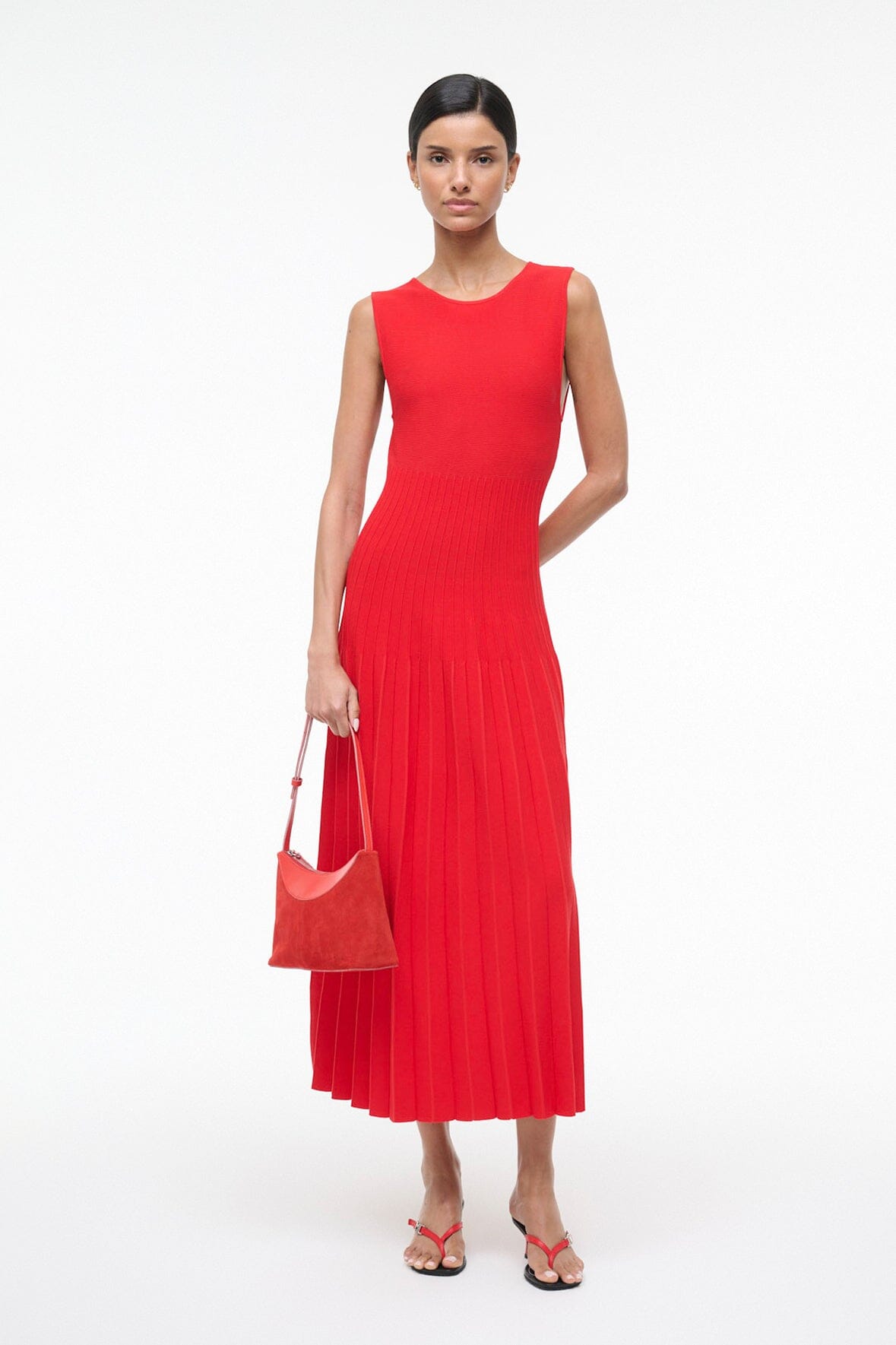 STAUD | Elyse Dress Red Rose
