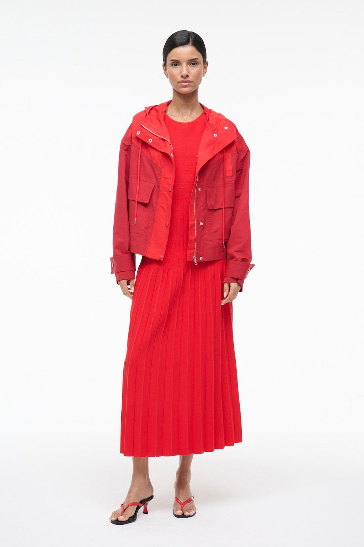 STAUD | Elyse Dress Red Rose