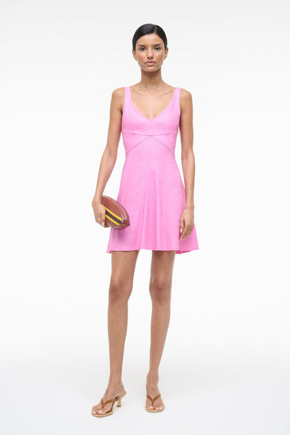 STAUD | Madison Linen Mini Dress Orchid