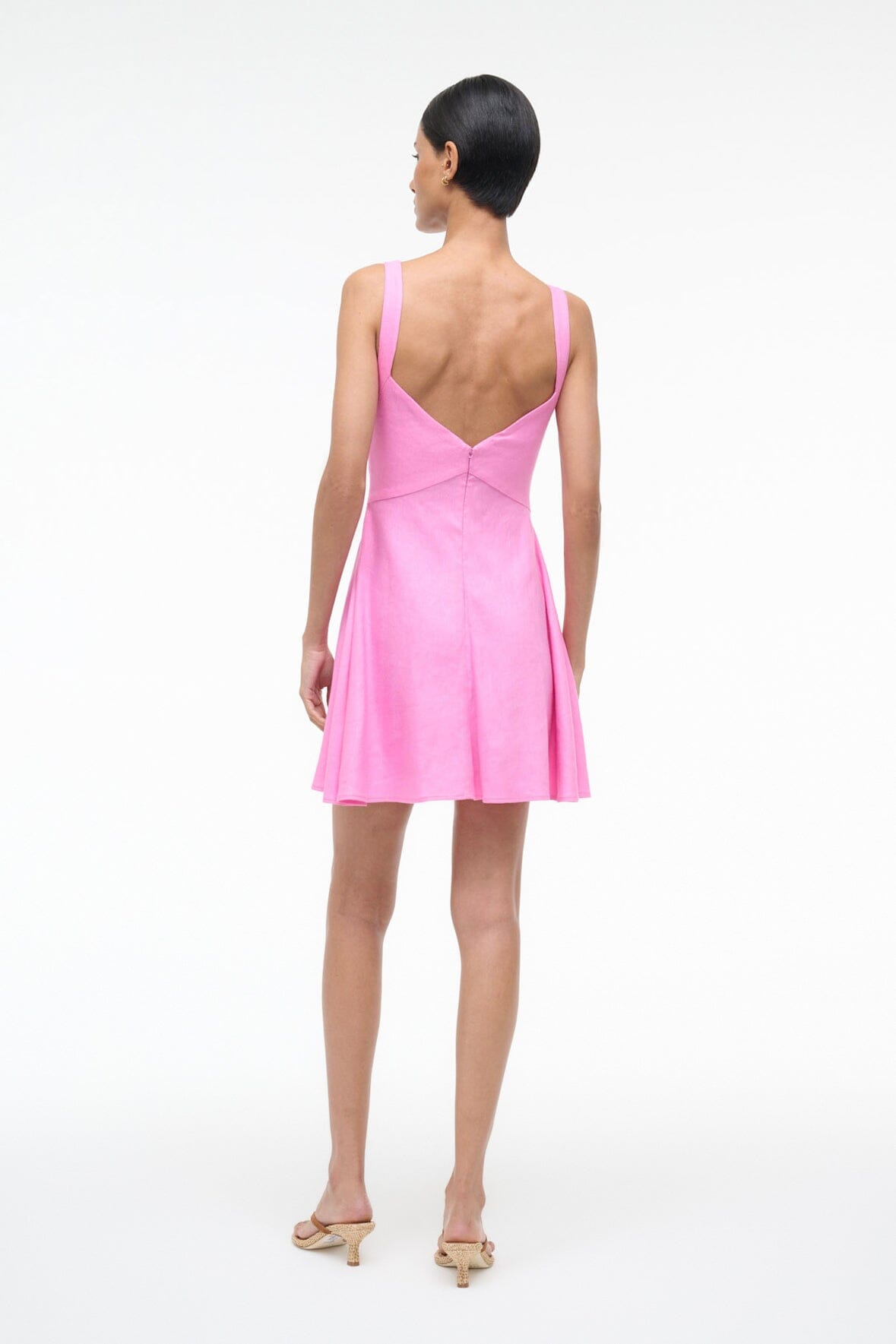 STAUD | Madison Linen Mini Dress Orchid