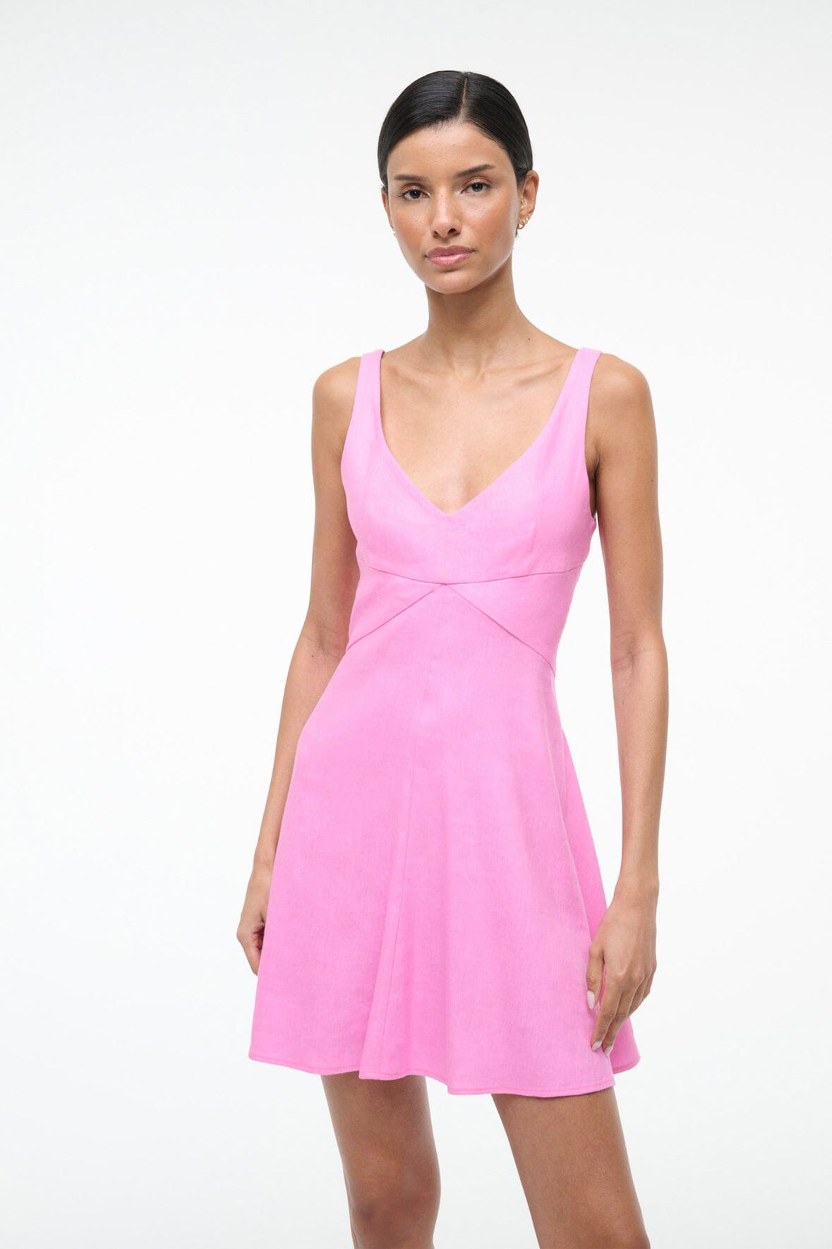STAUD | Madison Linen Mini Dress Orchid
