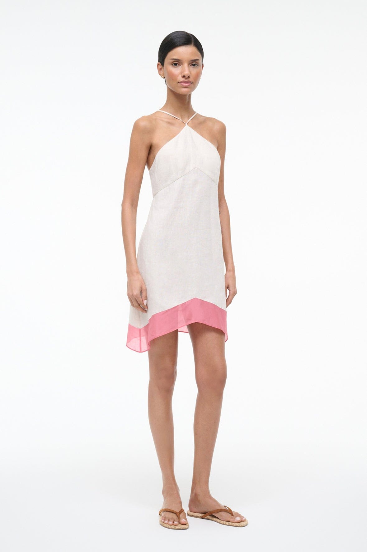 STAUD | Oro Linen Dress Blush Canyon