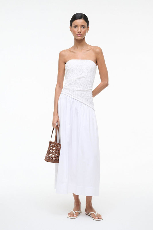 STAUD | Nia Dress White