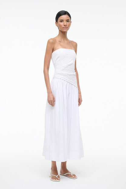 STAUD | Nia Dress White