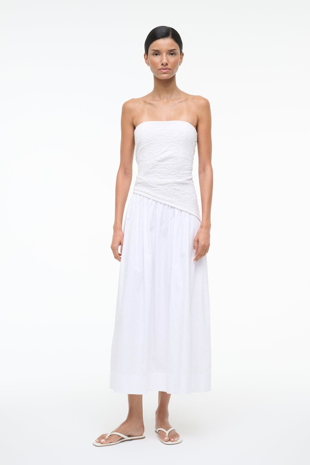 STAUD | Nia Dress White