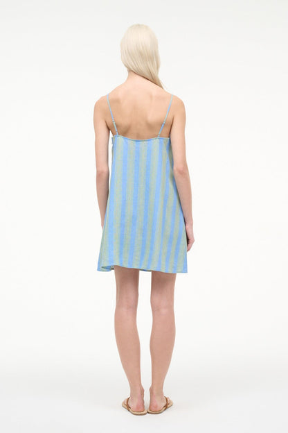 STAUD | Laura Linen Mini Dress Seaport Stripe