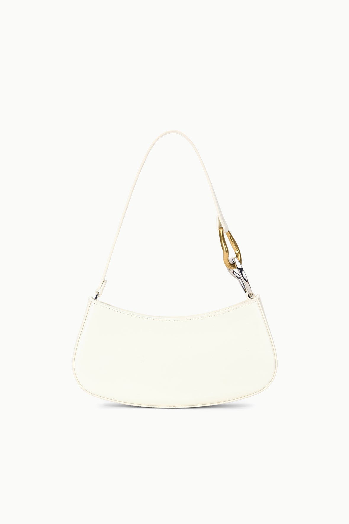 STAUD | Ollie Bag Paper White Leather Mini Shoulder Bag - Staud
