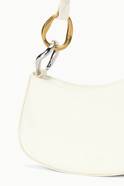 STAUD | Ollie Bag Paper White Leather Mini Shoulder Bag - Staud