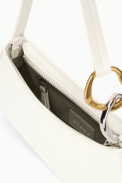 STAUD | Ollie Bag Paper White Leather Mini Shoulder Bag - Staud