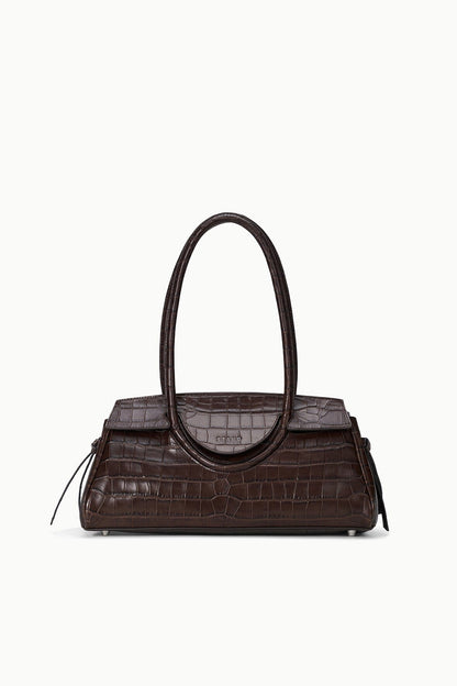 STAUD | Maude Shoulder Bag Espresso Croco