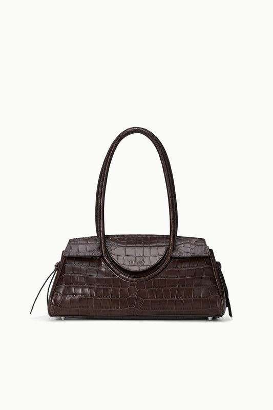 STAUD | Maude Shoulder Bag Espresso Croco