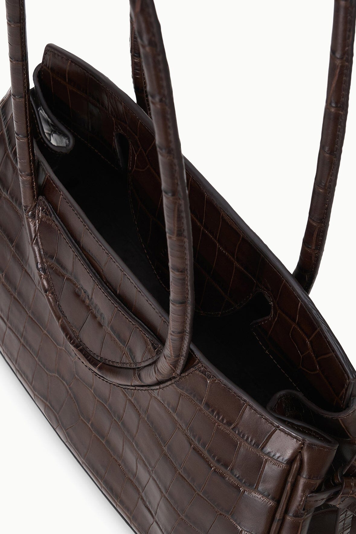 STAUD | Maude Shoulder Bag Espresso Croco