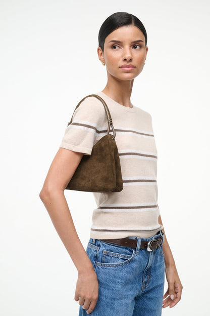 STAUD | Valerie Shoulder Bag Truffle Suede