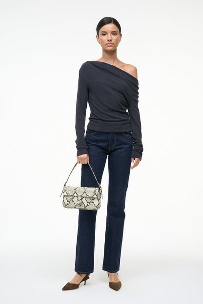 STAUD | Harlow Bag White Snake