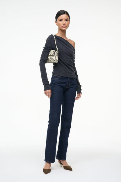 STAUD | Harlow Bag White Snake