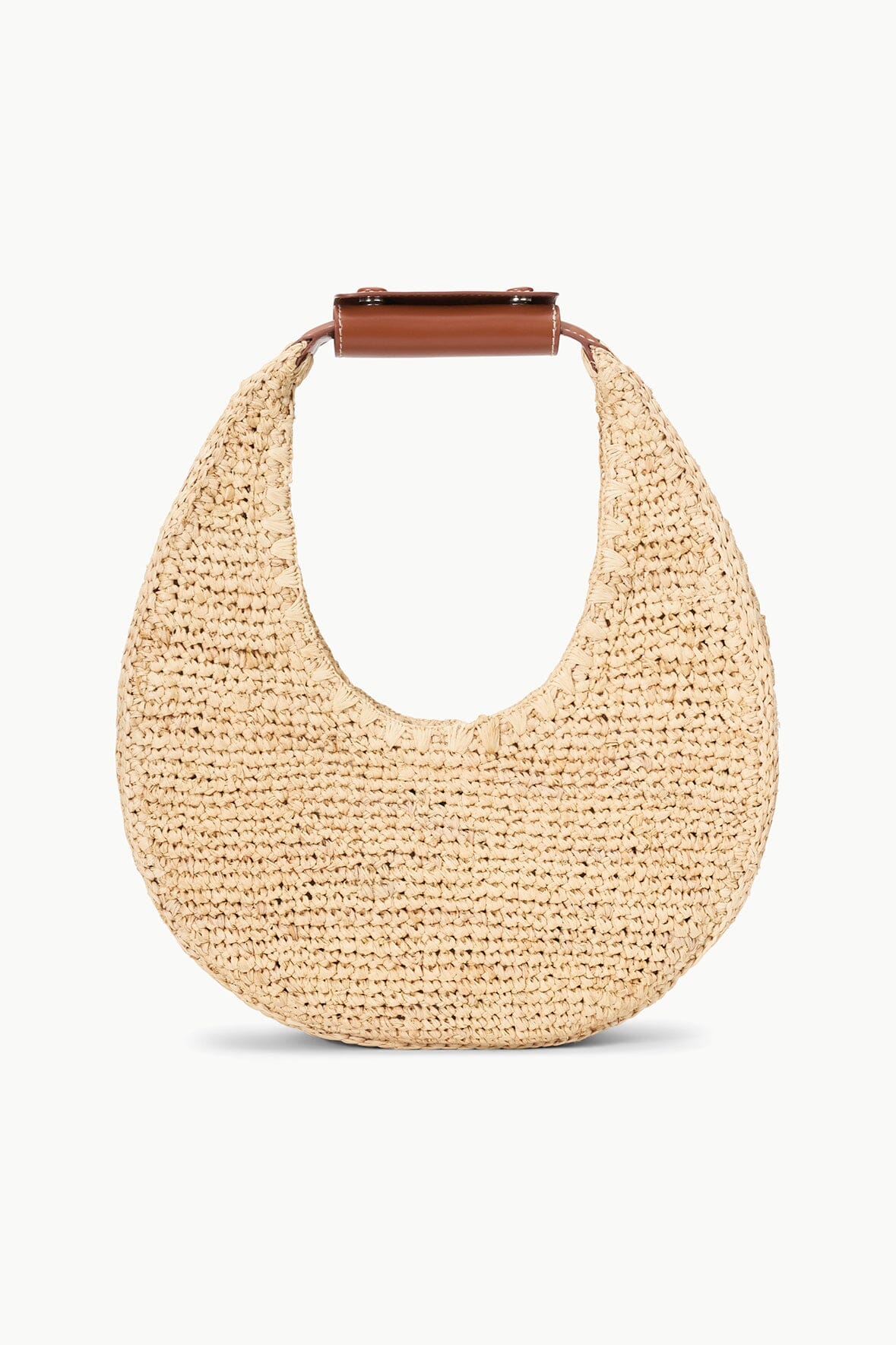 STAUD | Moon Raffia Bag Natural Tan