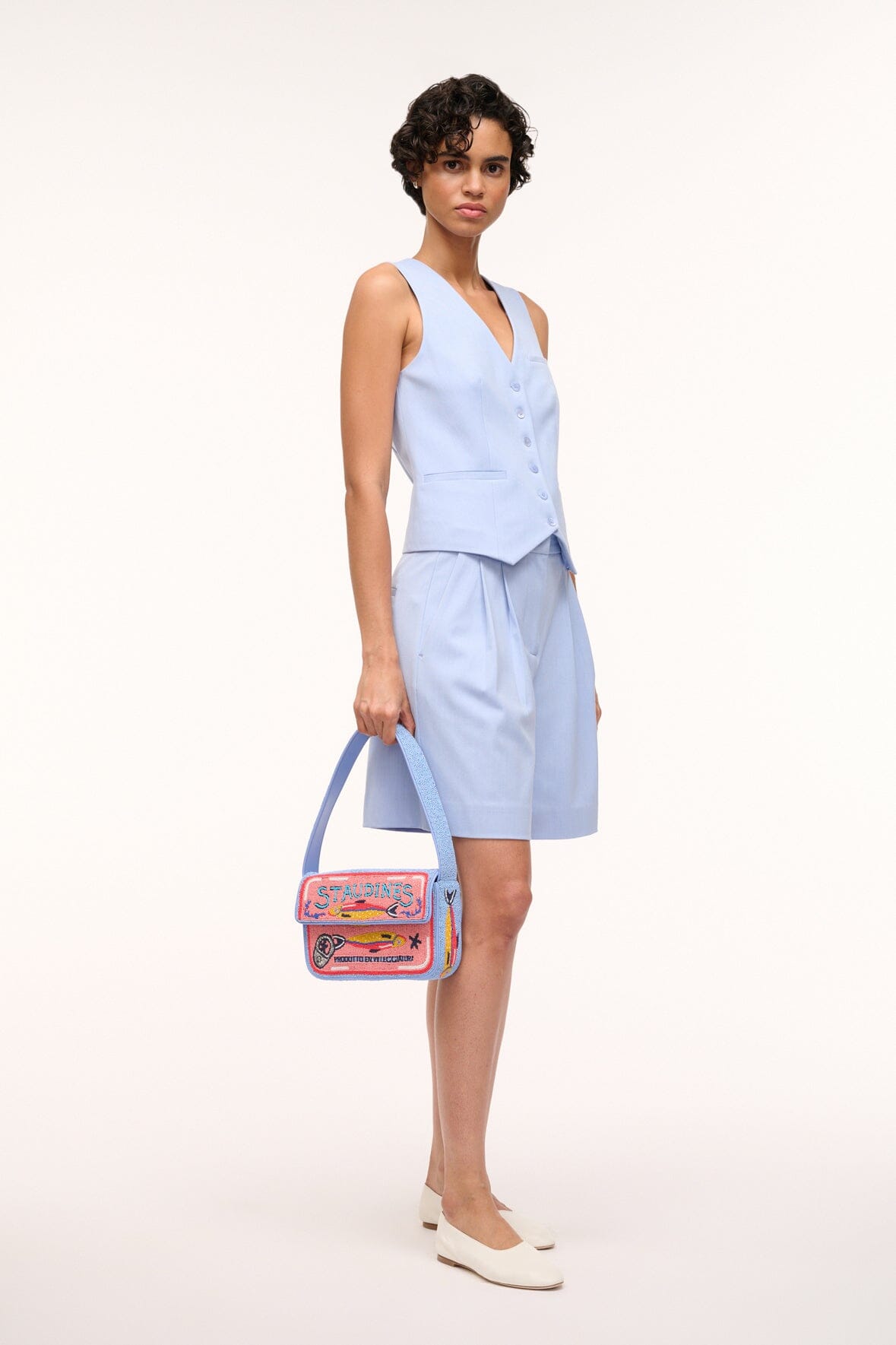 STAUD | Tommy Beaded Bag Staudines Pink