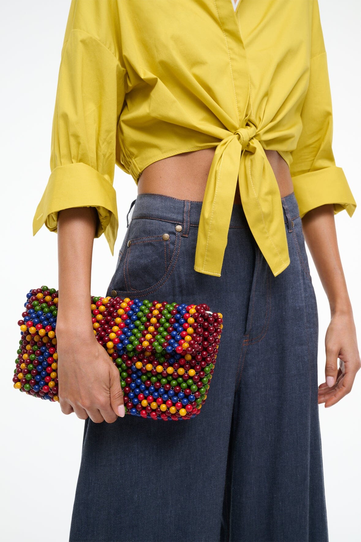 STAUD | Timmy Convertible Shoulder Bag Jungle Stripe