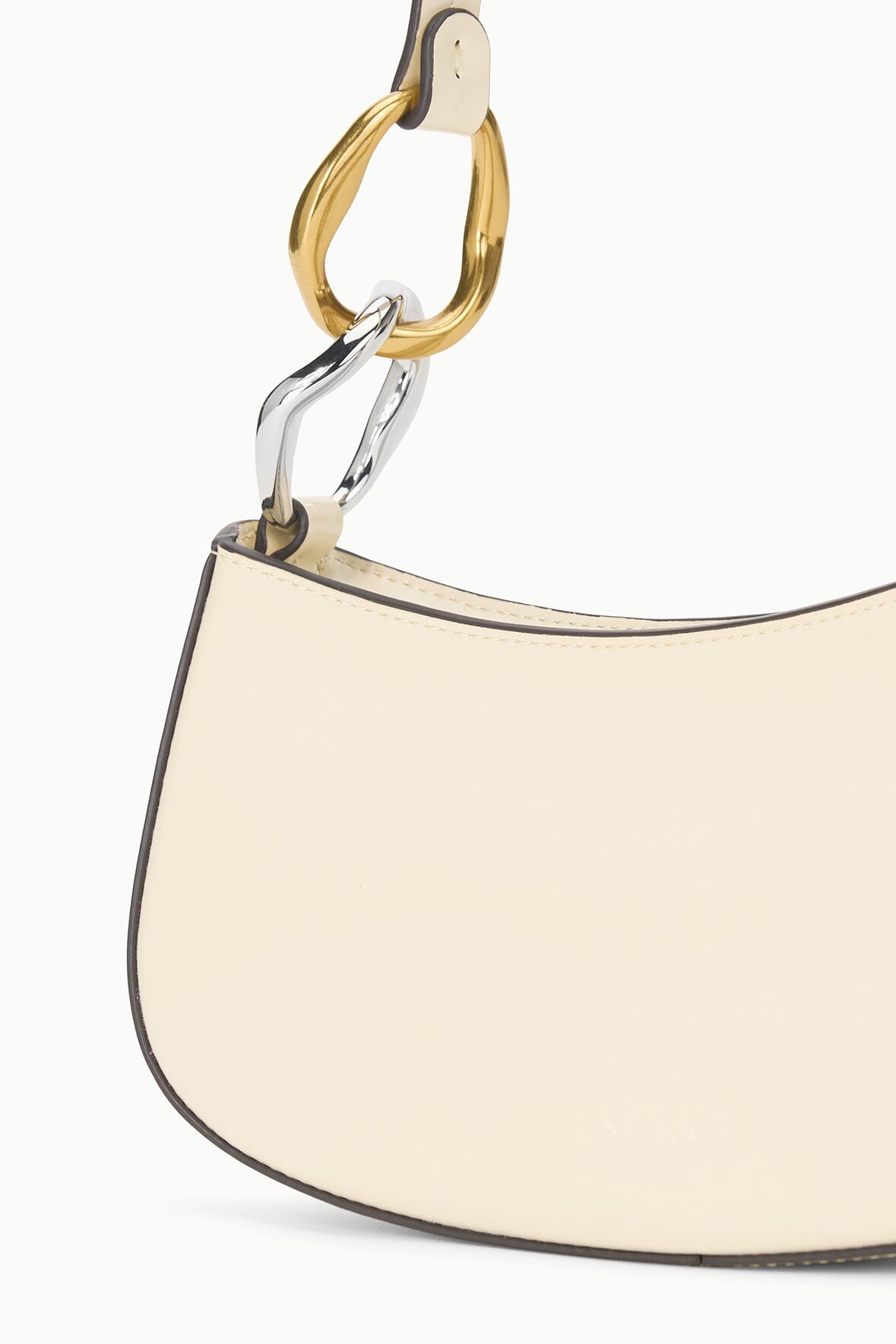 STAUD | Ollie Bag Cream Leather Mini Shoulder Bag - Staud