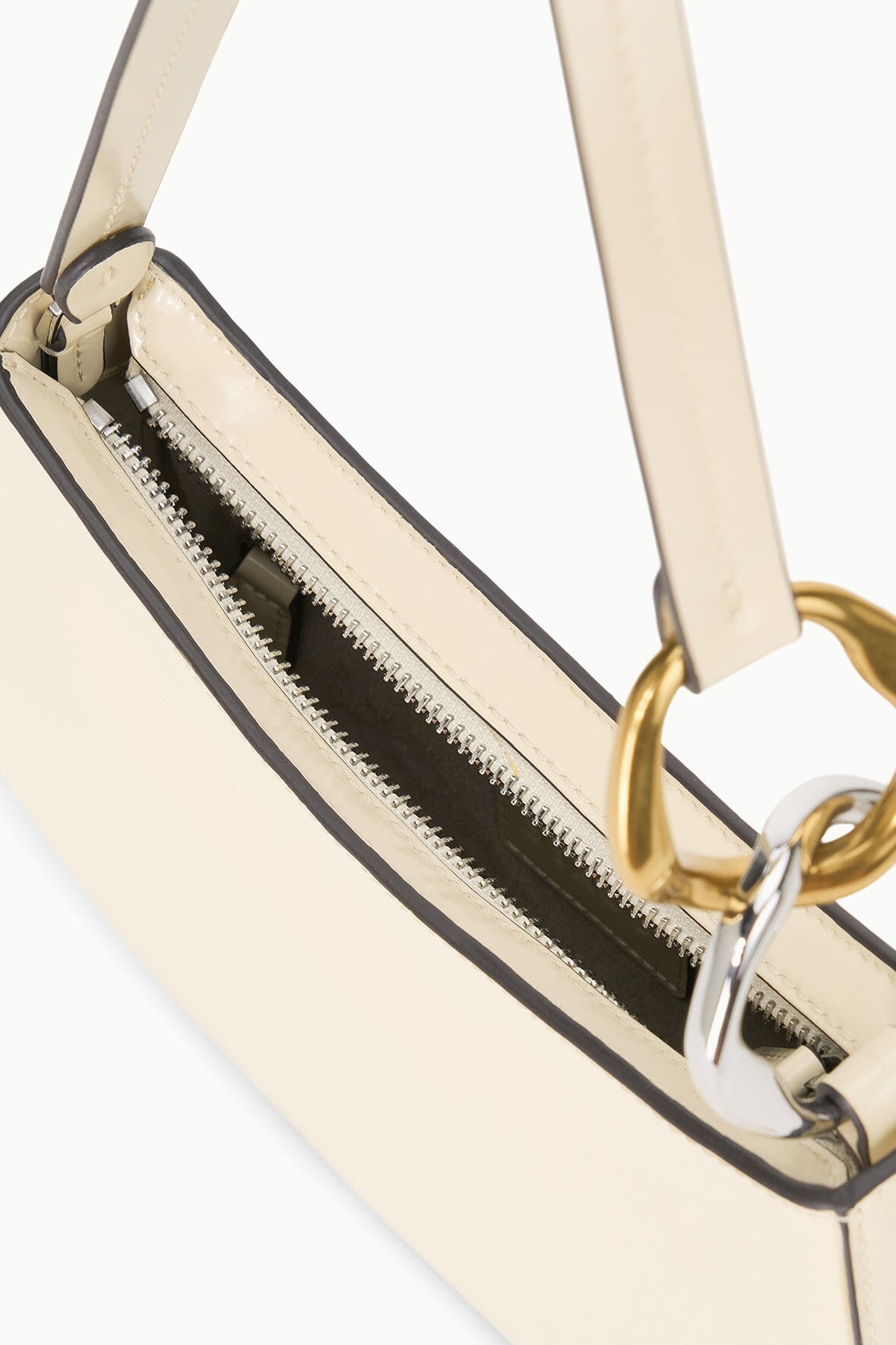 STAUD | Ollie Bag Cream Leather Mini Shoulder Bag - Staud