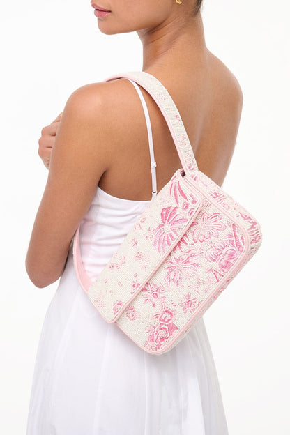 STAUD | Tommy Bag Ivory Cherry Blossom Toile