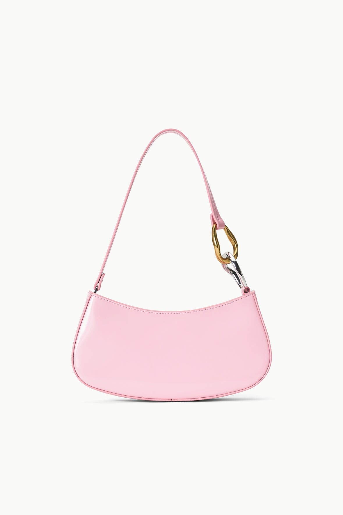 STAUD | Ollie Bag Cherry Blossom Pink Leather Shoulder Bag - Staud