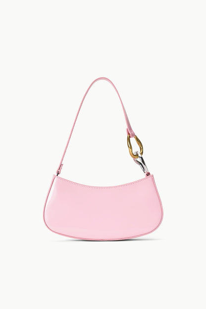 STAUD | Ollie Bag Cherry Blossom Pink Leather Shoulder Bag - Staud