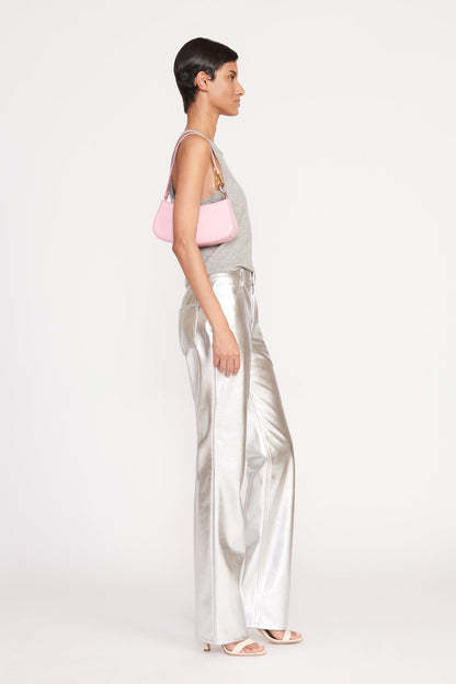 STAUD | Ollie Bag Cherry Blossom Pink Leather Shoulder Bag - Staud