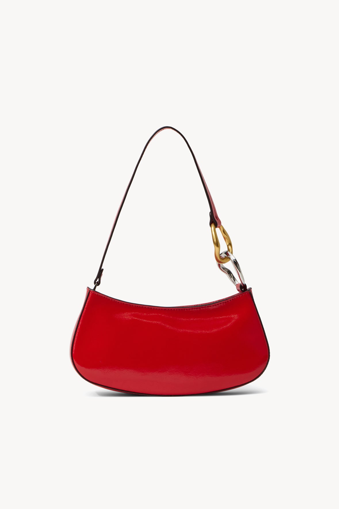 STAUD | Ollie Bag Cherry Red Leather Mini Shoulder Bag - Staud