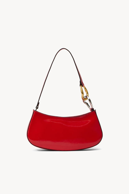 STAUD | Ollie Bag Cherry Red Leather Mini Shoulder Bag - Staud