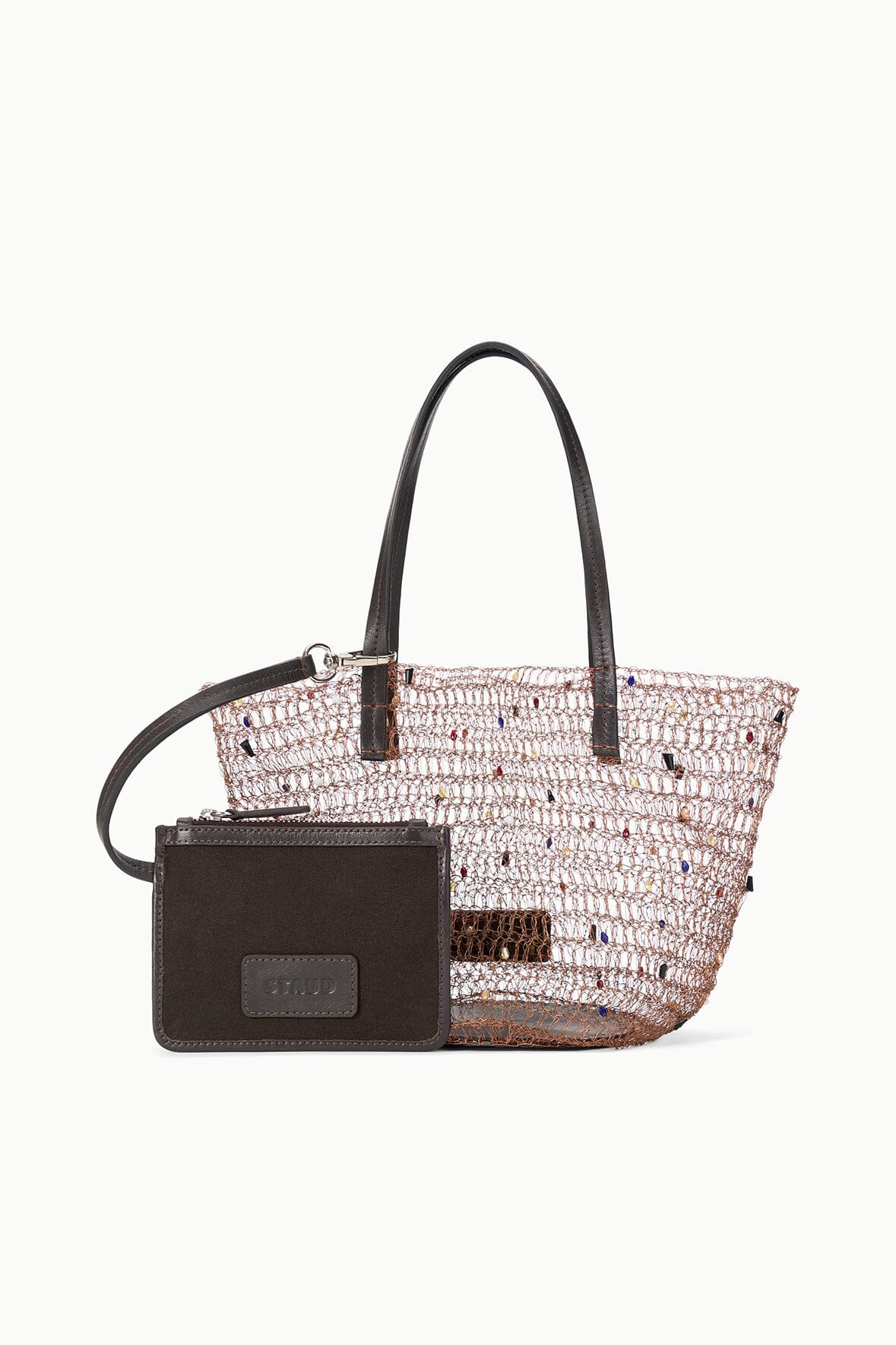 STAUD | Jewel Bucket Bag Multi Color Beads