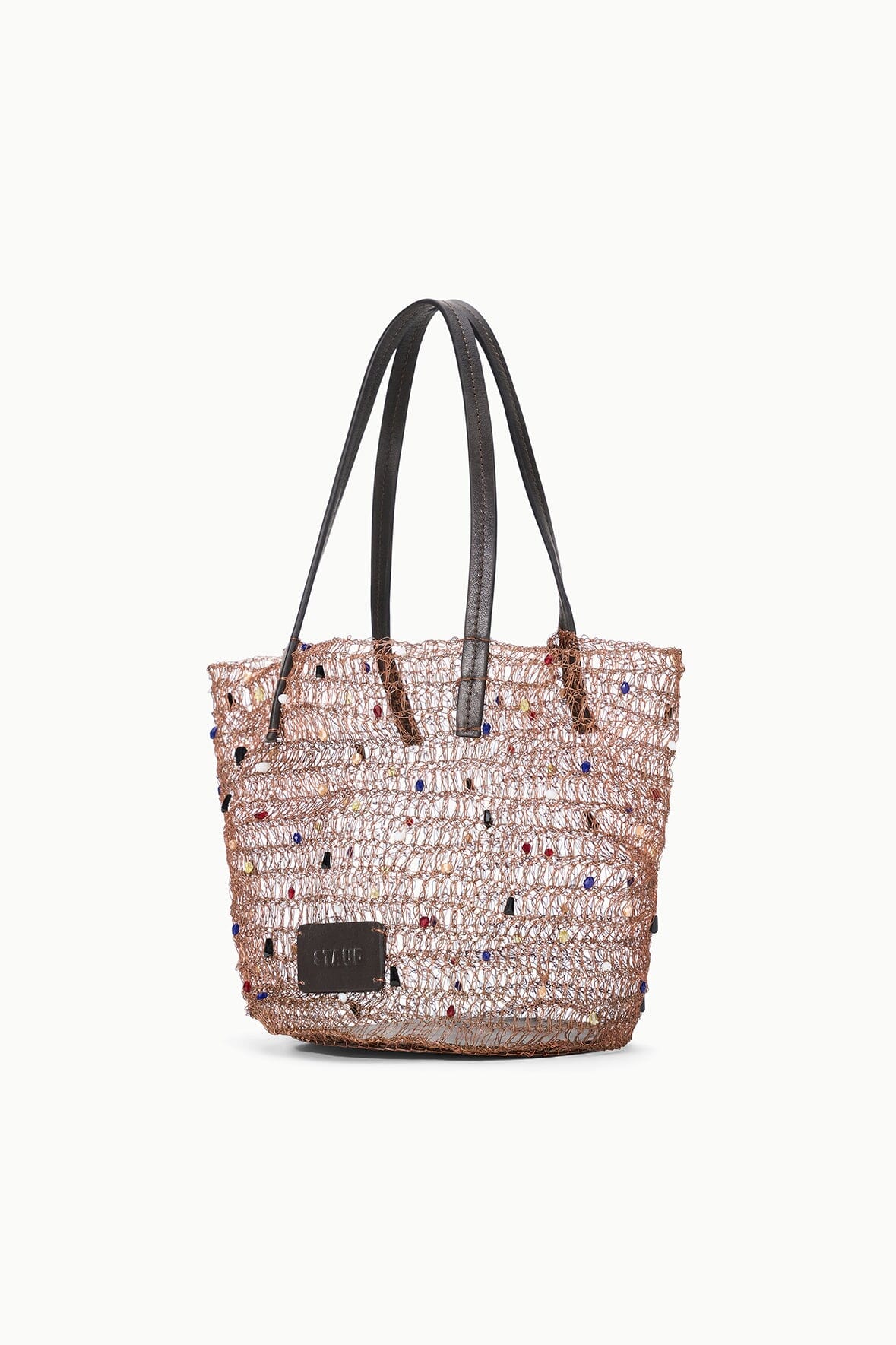 STAUD | Jewel Bucket Bag Multi Color Beads