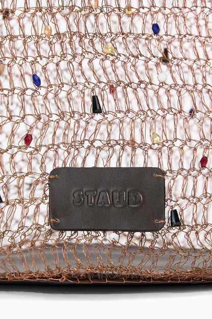 STAUD | Jewel Bucket Bag Multi Color Beads