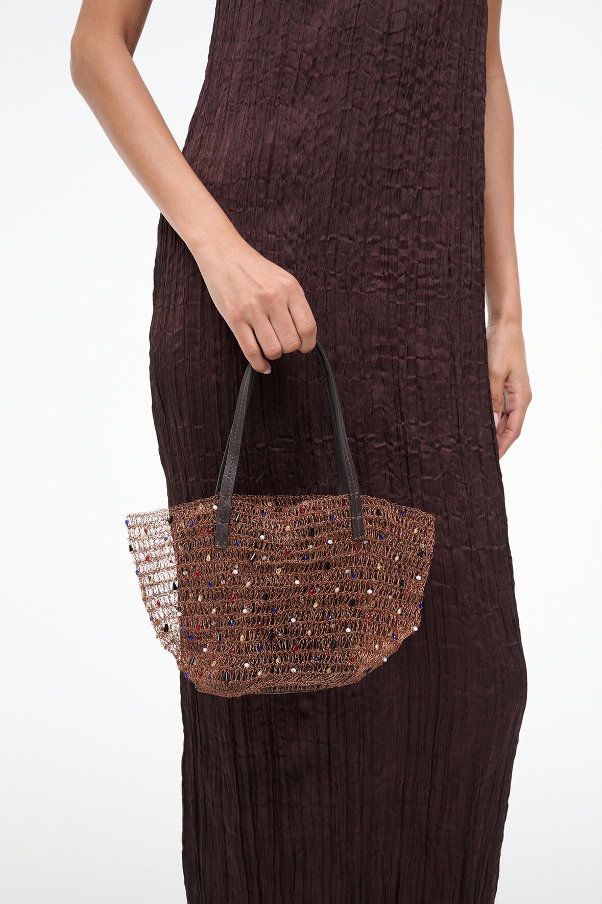 STAUD | Jewel Bucket Bag Multi Color Beads