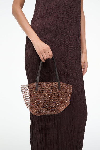 STAUD | Jewel Bucket Bag Multi Color Beads