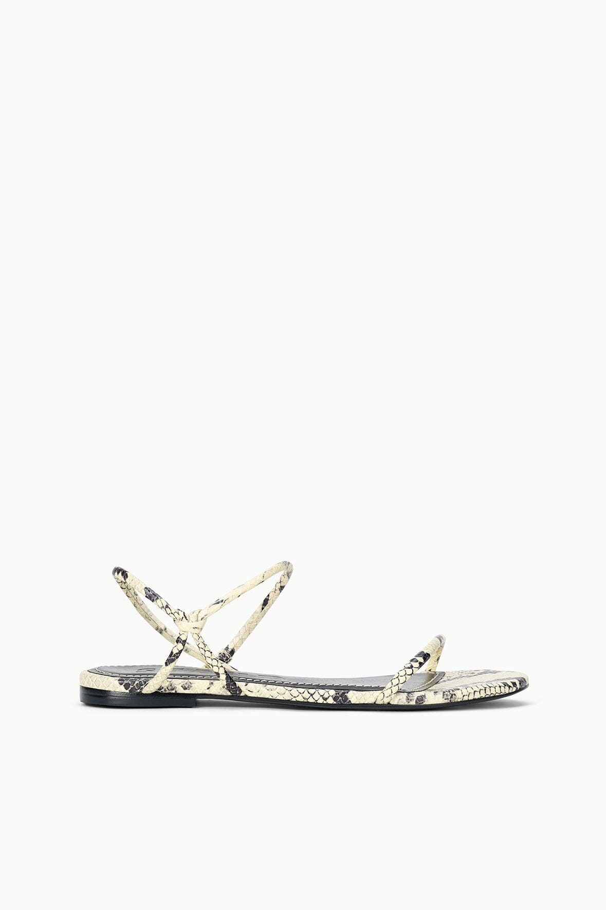STAUD | Laurel Sandal White Snake