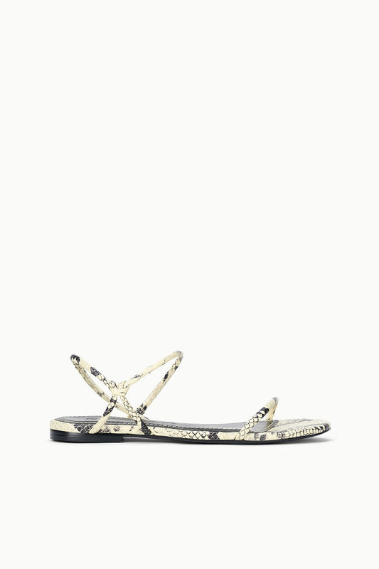 STAUD | Laurel Sandal White Snake