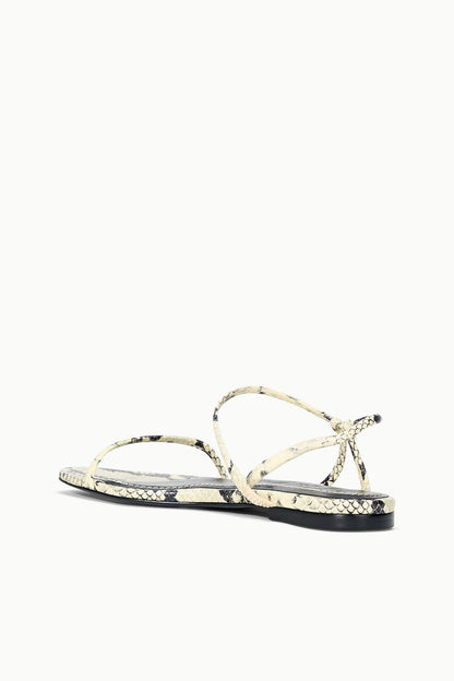 STAUD | Laurel Sandal White Snake