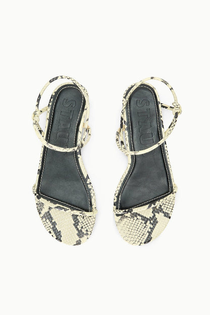 STAUD | Laurel Sandal White Snake