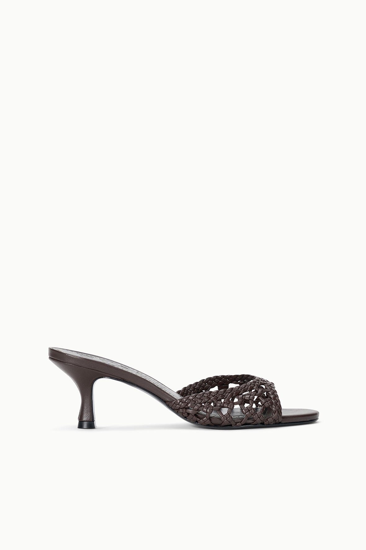 STAUD | Brigitte Leather Mule Espresso Knotted