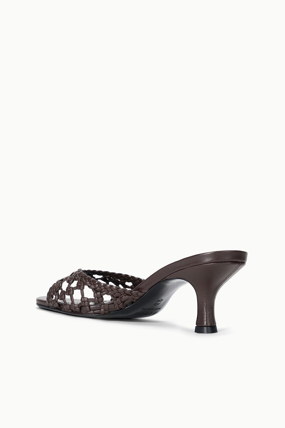 STAUD | Brigitte Leather Mule Espresso Knotted