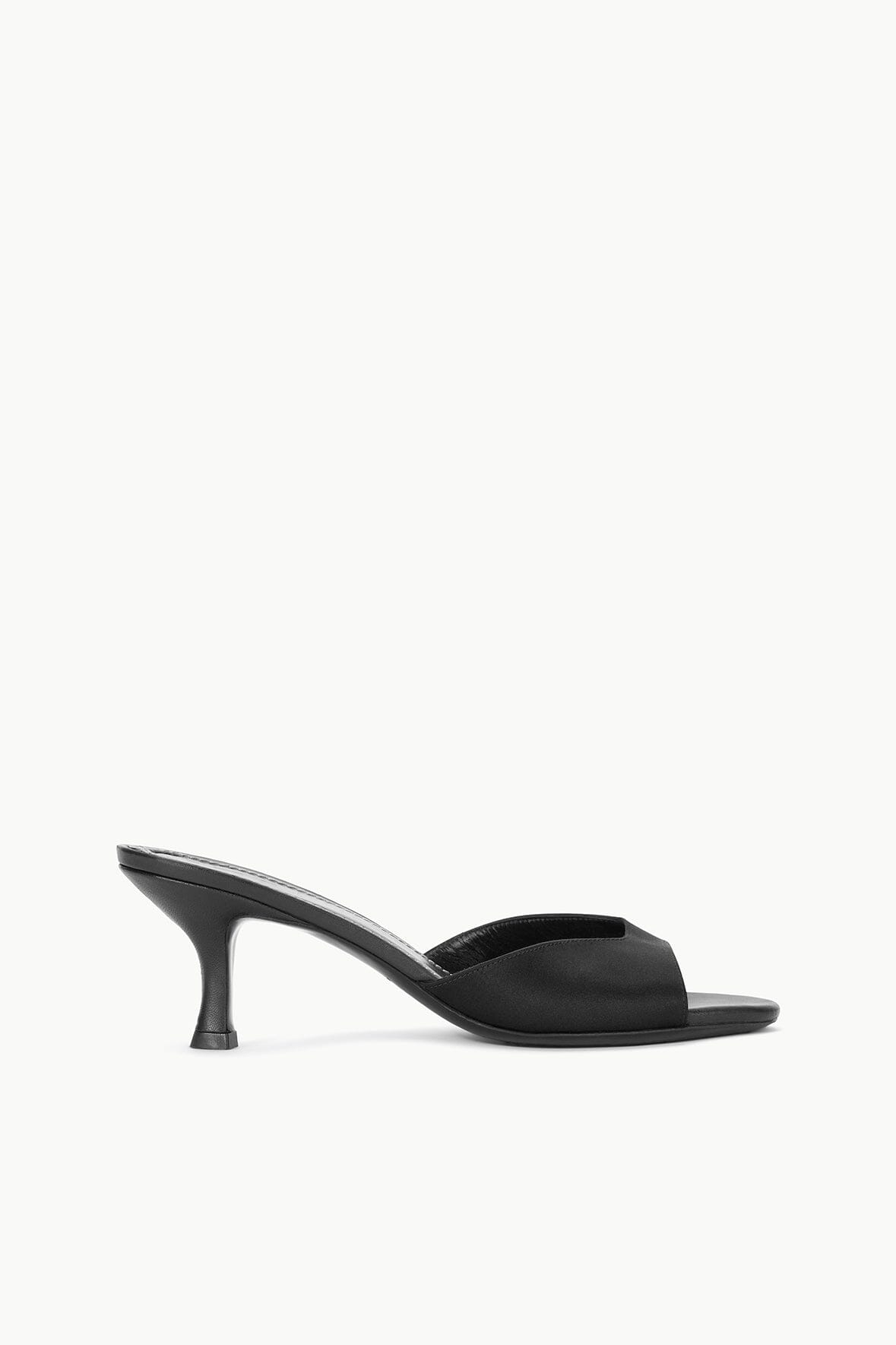 STAUD | Brigitte Satin Mule Black