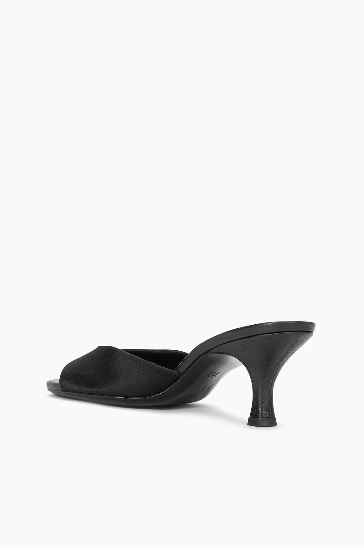 STAUD | Brigitte Satin Mule Black