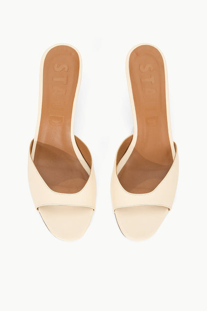 STAUD | Brigitte Leather Mule Cream