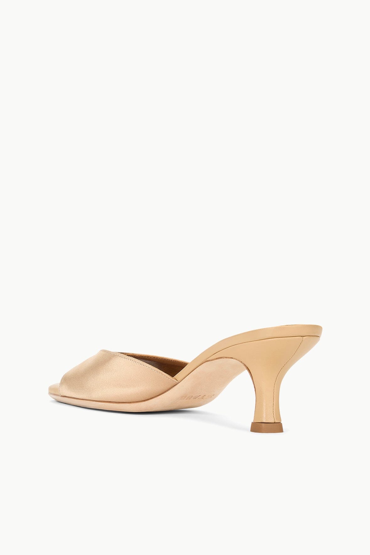 STAUD | Brigitte Satin Mule Camel