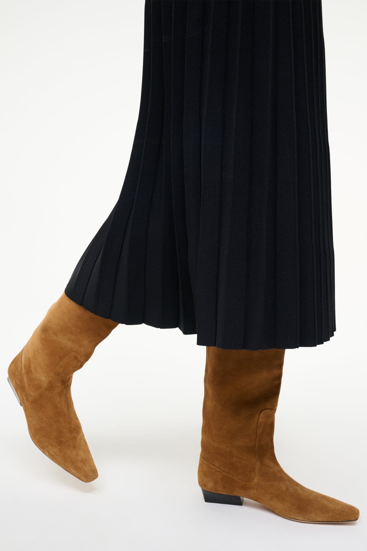 STAUD | Wally Flat Boot Tan Suede