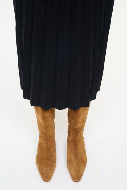 STAUD | Wally Flat Boot Tan Suede