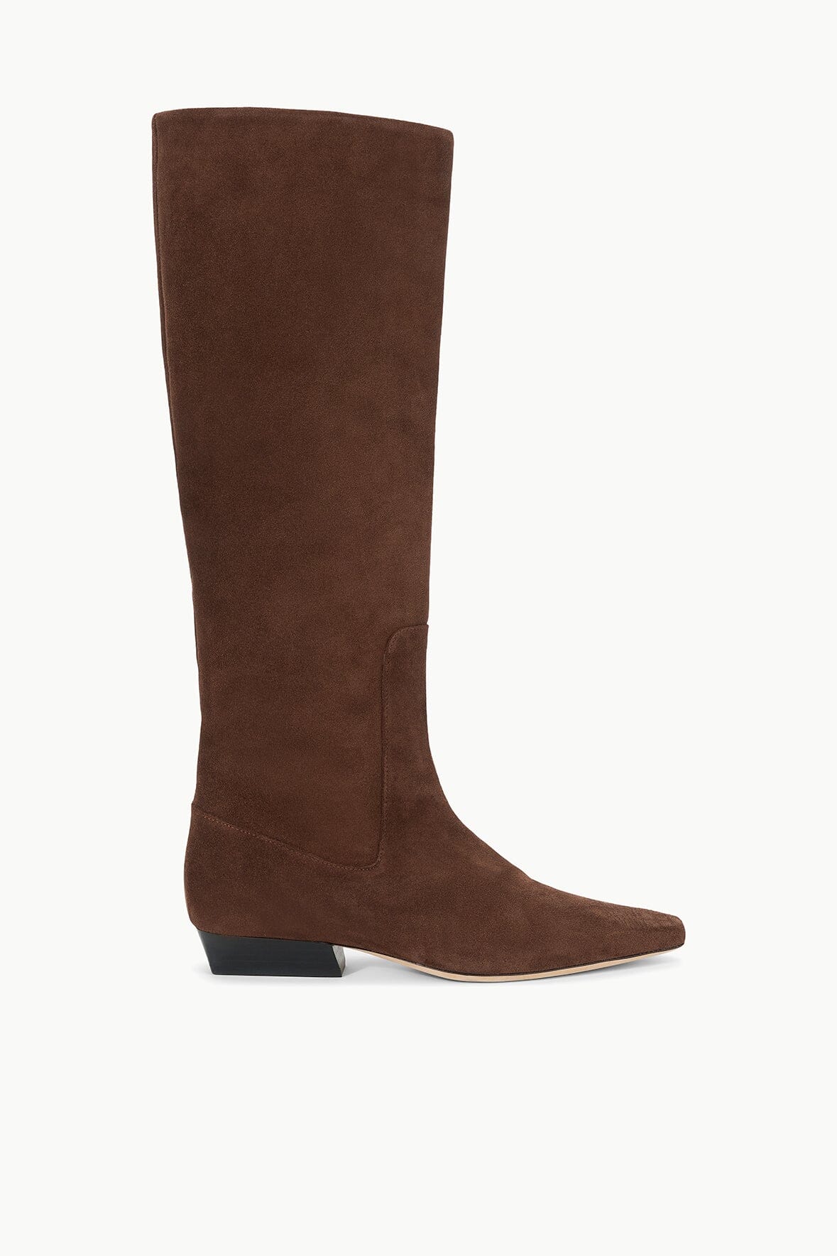 STAUD | Wally Flat Boot Mahogany Suede