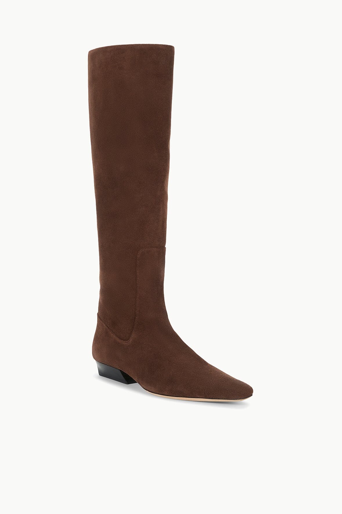 STAUD | Wally Flat Boot Mahogany Suede